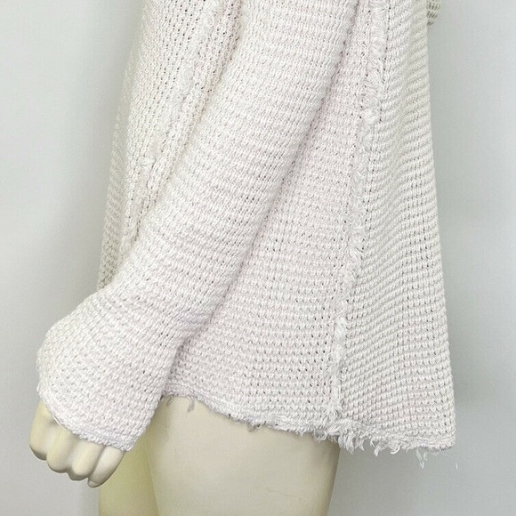 ‼️ Sold ‼️ FREE PEOPLE Sunrise Moonshine Cold Shoulder Sweater in Ivory - Picture 5 of 6